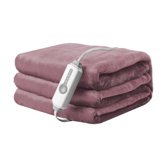 Electric Blanket 72"x 84" Full Size Soft Warm Flannel Fast Heating Blanket, 4 Fast Heating Levels & 10H Auto off, Multi-Color Option, for Home Office, Purple